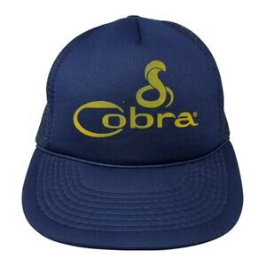 Cobra Snapback Trucker Hat Blue One Size Adjustable Mesh Back Designer Pro